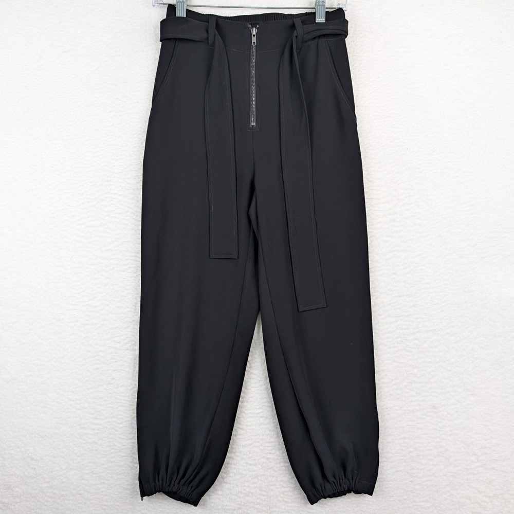 Bailey 44 Black High Waist Joggers with Tie Belt Sz Extra Small